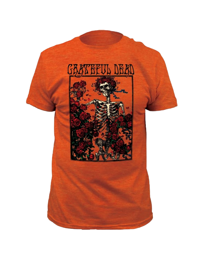 Grateful Dead Bertha Heather Orange Fitted T-Shirt