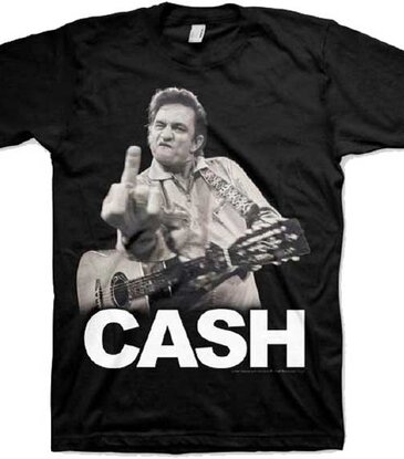 Johnny Cash - The Bird Fitted T-Shirt