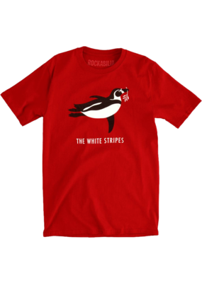 The White Stripes - Red Tour Penguin Fitted T-Shirt