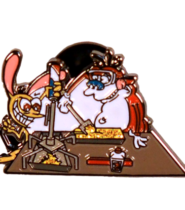 Roilty Extracts Ren and Stimpy Bhomb Tube Hat Pin / Lapel Pin