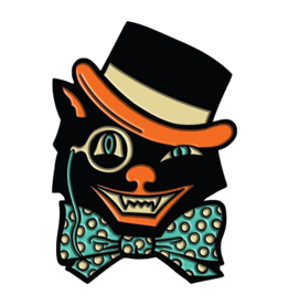 Creepy Co. Beistle Cat Top Hat Hat pin / Lapel Pin