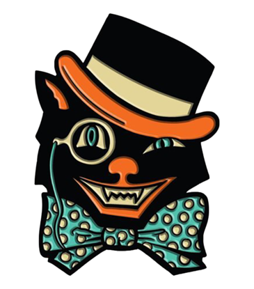 Creepy Co. Creepy Co. Beistle Cat Top Hat Hat pin / Lapel Pin