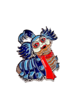 Labyrinth Worm Pin (Silver) Hat Pin / Lapel Pin