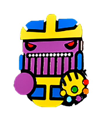Cute Infinity Wars Thanos Face Hat Pin / Lapel Pin