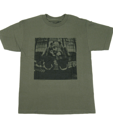 Tupac - Bold Army Olive T-Shirt