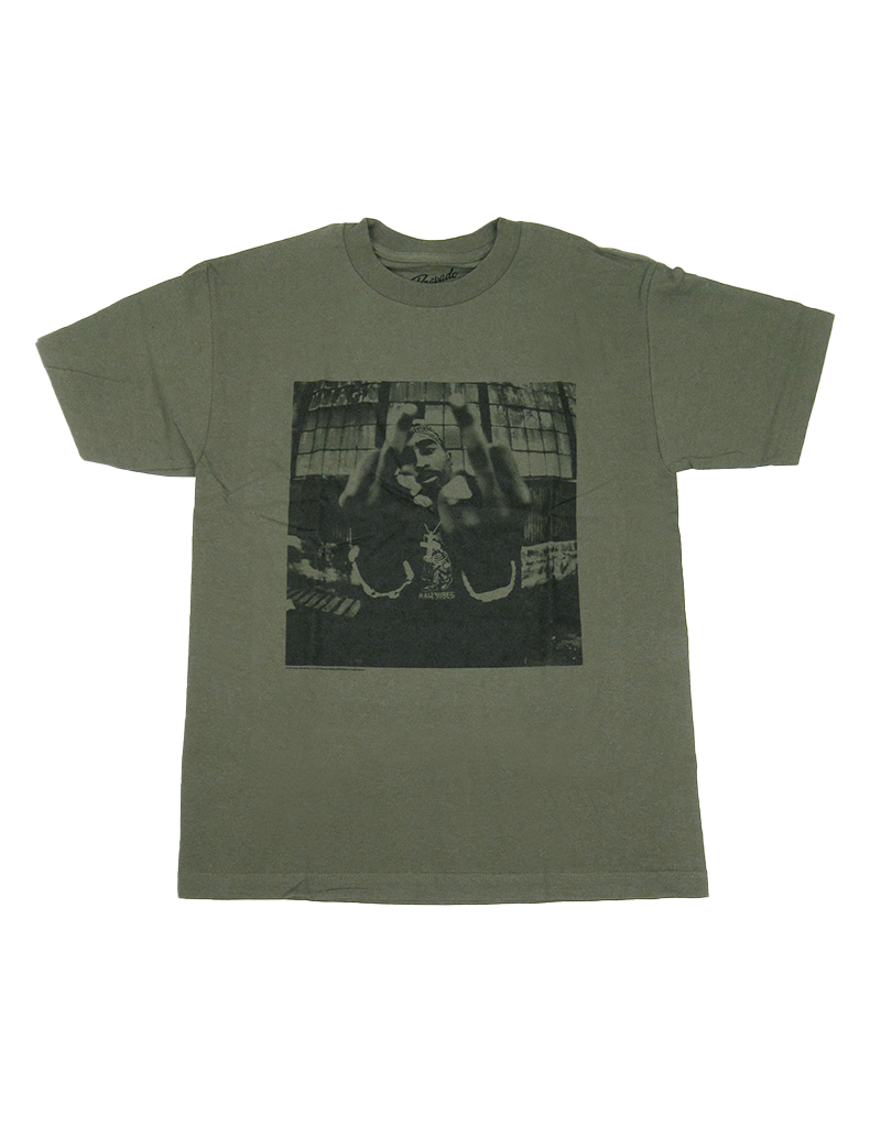 Tupac - Bold Army Olive T-Shirt