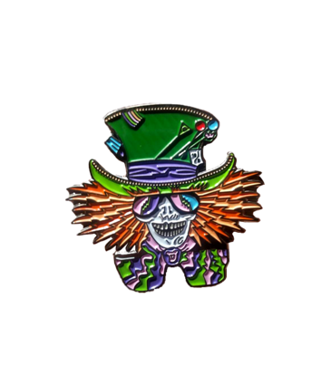 Mad Hatter Skeleton Hat Pin / Lapel Pin