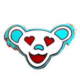 Love Bear Enamel Pin White Hat Pin / Lapel Pin