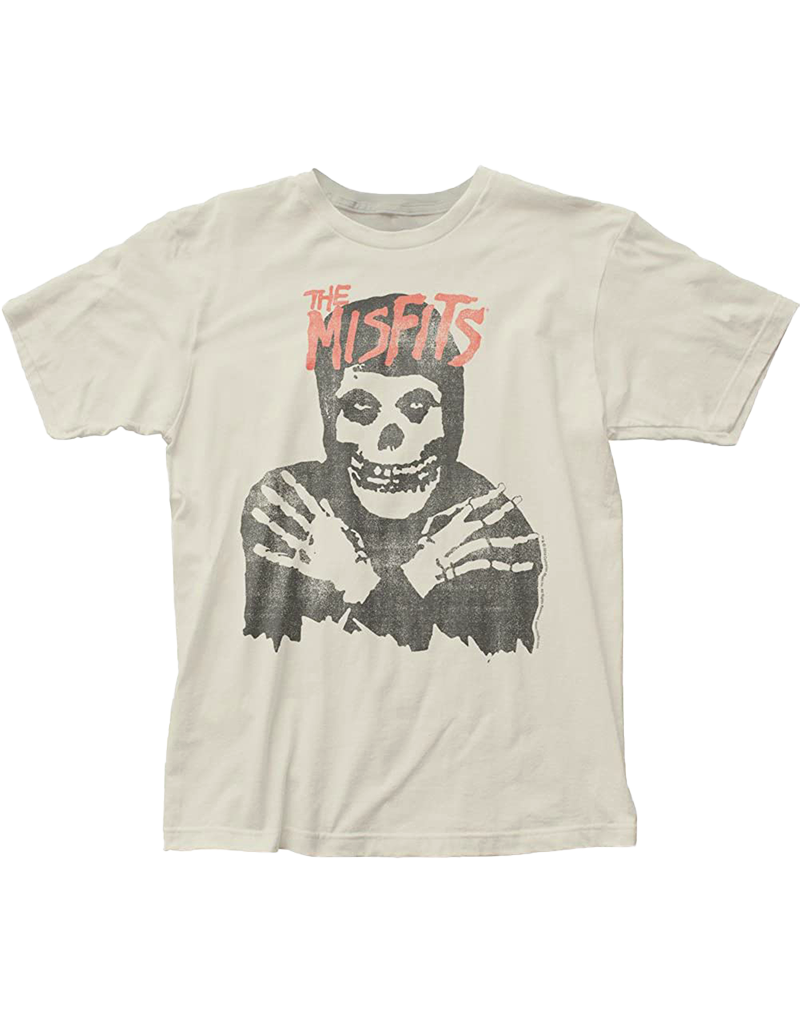 Misfits - Classic Skull Distressed Vintage White Fitted T-Shirt