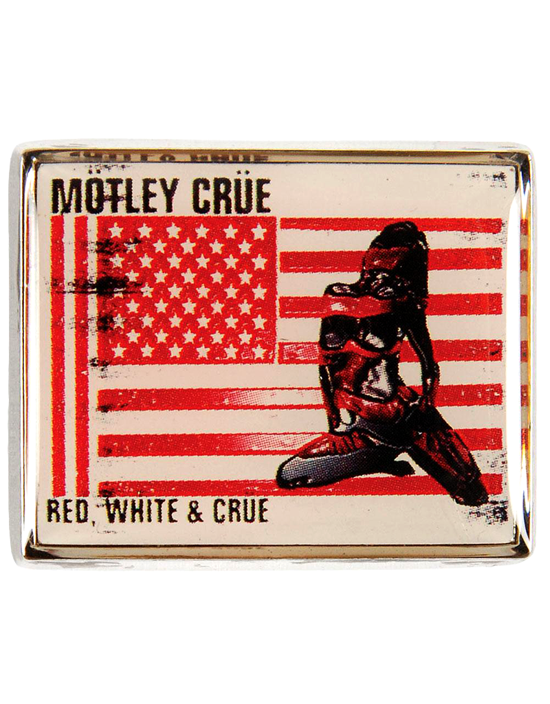 Motley Crue Red White And Crue Hat Pin/ Lapel Pin