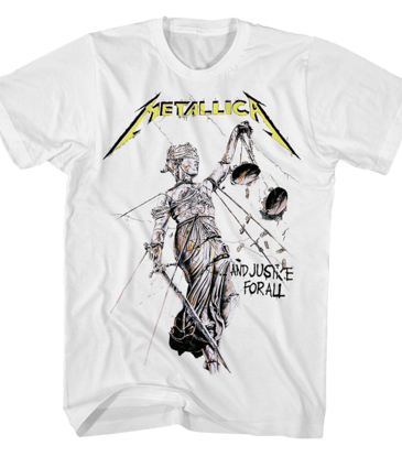 Metallica - And Justice for All White T-Shirt