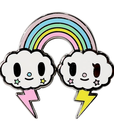 Tokidoki Pastel Pop Rainbow Hat Pin / Lapel Pin