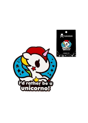 Tokidoki Stellina I'd Rather Be A Unicorn Hat Pin / Lapel Pin