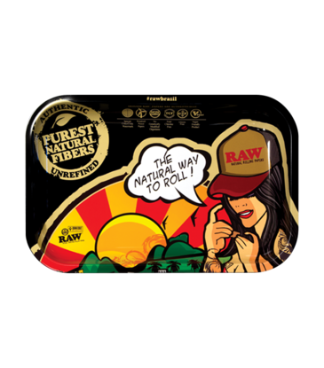 RAW RAW Brazil Girl Metal Rolling Tray Small