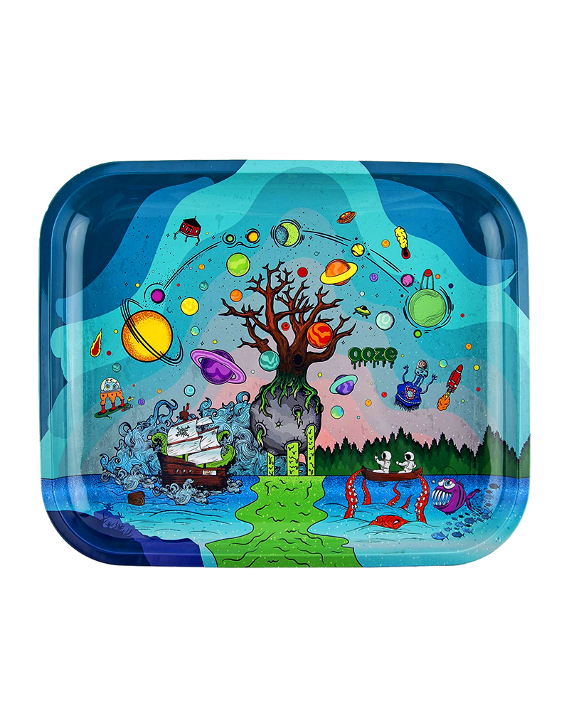 Ooze Tree of Life Metal Rolling Tray Large