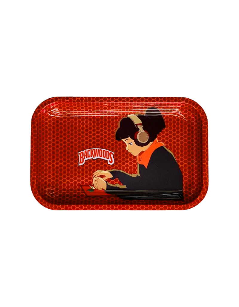 BWoods LoFi Hip Hop Girl Metal Rolling Tray Small