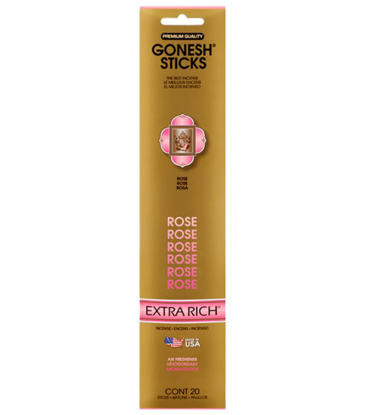 Gonesh Gonesh Extra Rich Rose Incense 20 Sticks