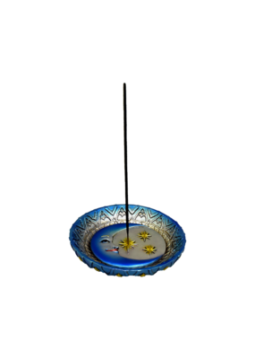 Moon and Stars Round Incense Burner