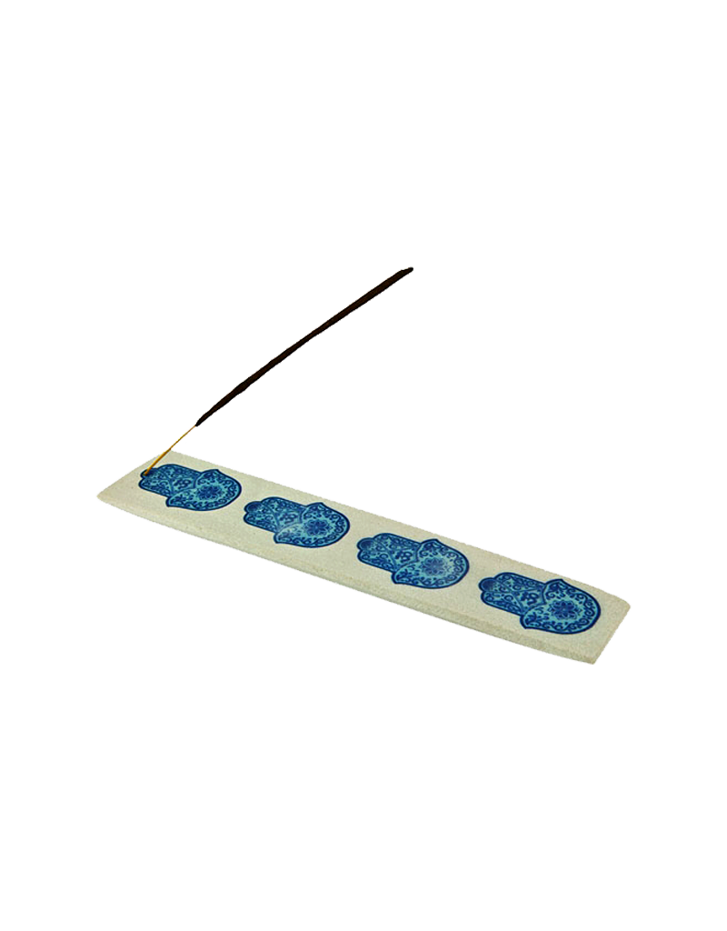 Hamsa Hand White Sandstone Incense Burner