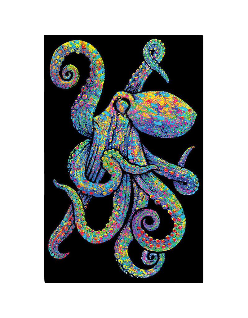 Painted Octopus Blacklight Poster 23"x35"