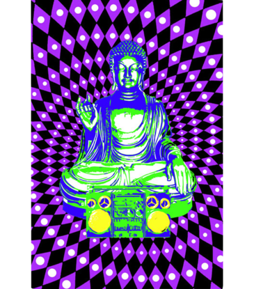 Steez - Buddha Boombox Blacklight Poster 23"x35"