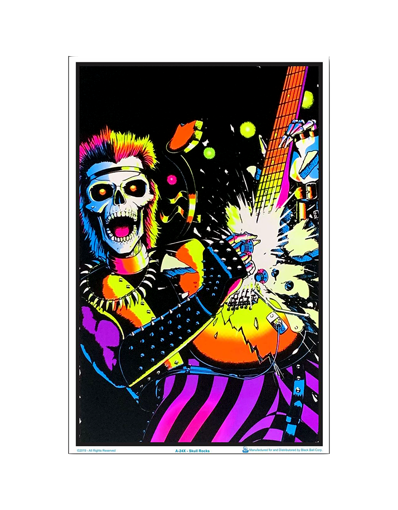 Skull Rocks Blacklight Poster 23"x35"