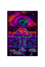 Mushroom with Eye Blacklight Poster 23"x35"