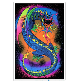 Fire Dragon Blacklight Poster 23"x35"