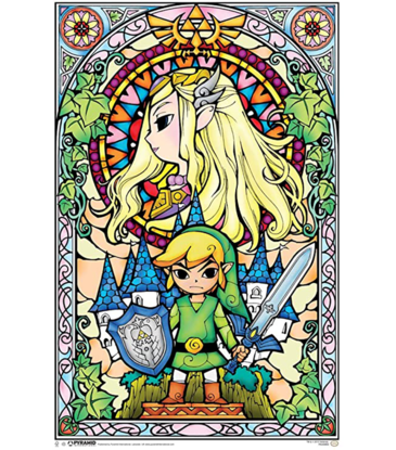 Zelda - Stained Glass Window Poster 24"x36"