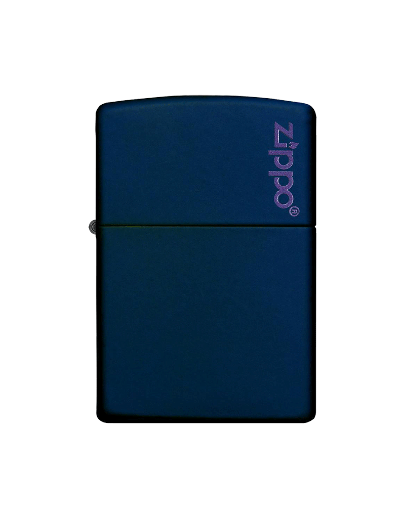Classic Navy Blue Matte With Logo - Zippo Lighter