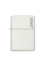 Classic White Matte w/ Logo - Zippo Lighter