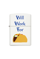 Will Work for Tacos - Zippo Lighter