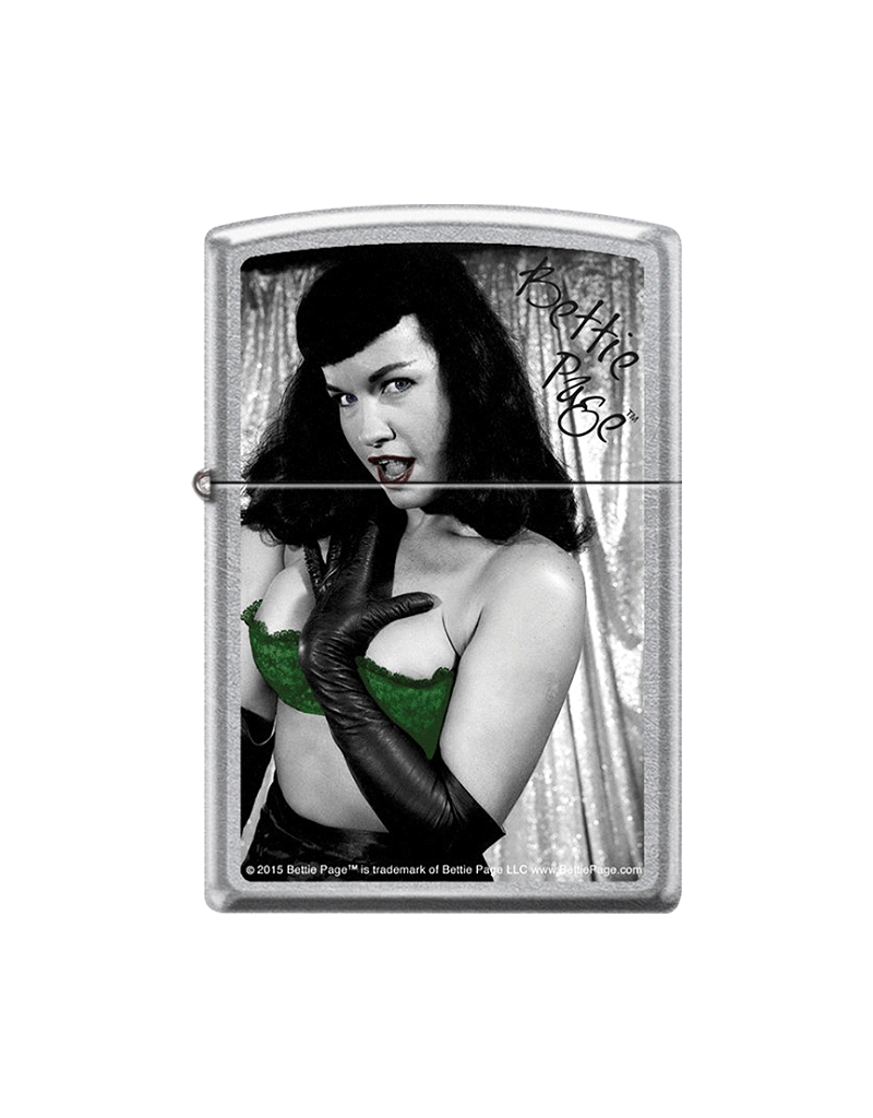 Bettie Page - Green Bra - Zippo Lighter