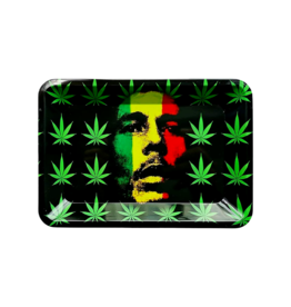 Bob Marley Rasta Face Leaf Metal Rolling Tray
