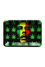 Bob Marley Rasta Face Leaf Metal Rolling Tray