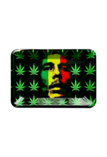 Bob Marley Rasta Face Leaf Metal Rolling Tray