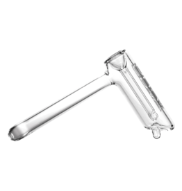 GRAV 7" Clear Hammer Bubbler With Clear Etched Logo