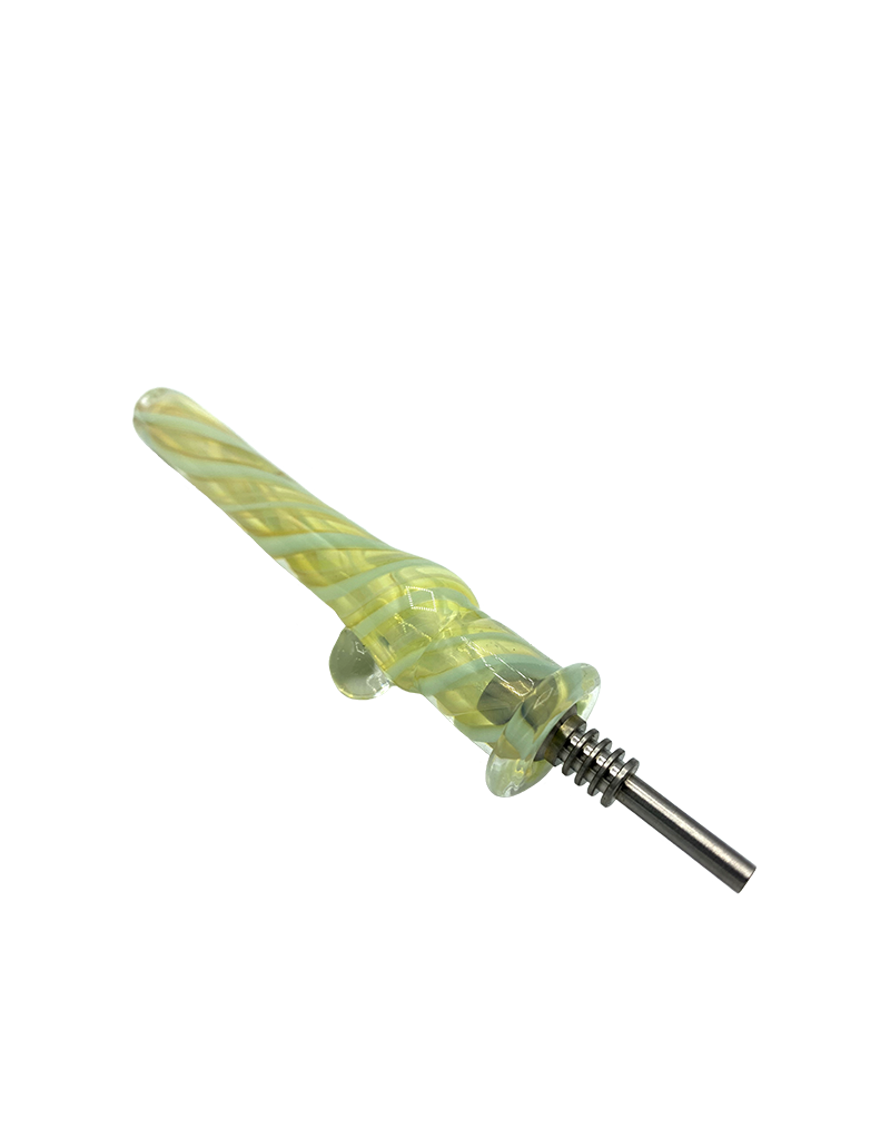 4.25" Kitchen Ultra Violet Nectar Collector With Titanium Tip Ms. Pistachio