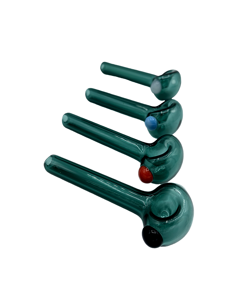 3.25" Import Slayer Lake Green Hand Pipe With Color Accent