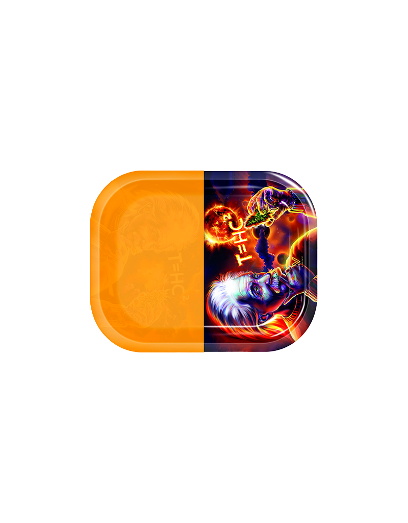 V Syndicate T=HC2 Fire Cosmos Metal Rolling Tray With Removable  Silicone Pad