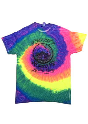 Mushroom Vintage Tie Dye T-Shirt Neon Rainbow