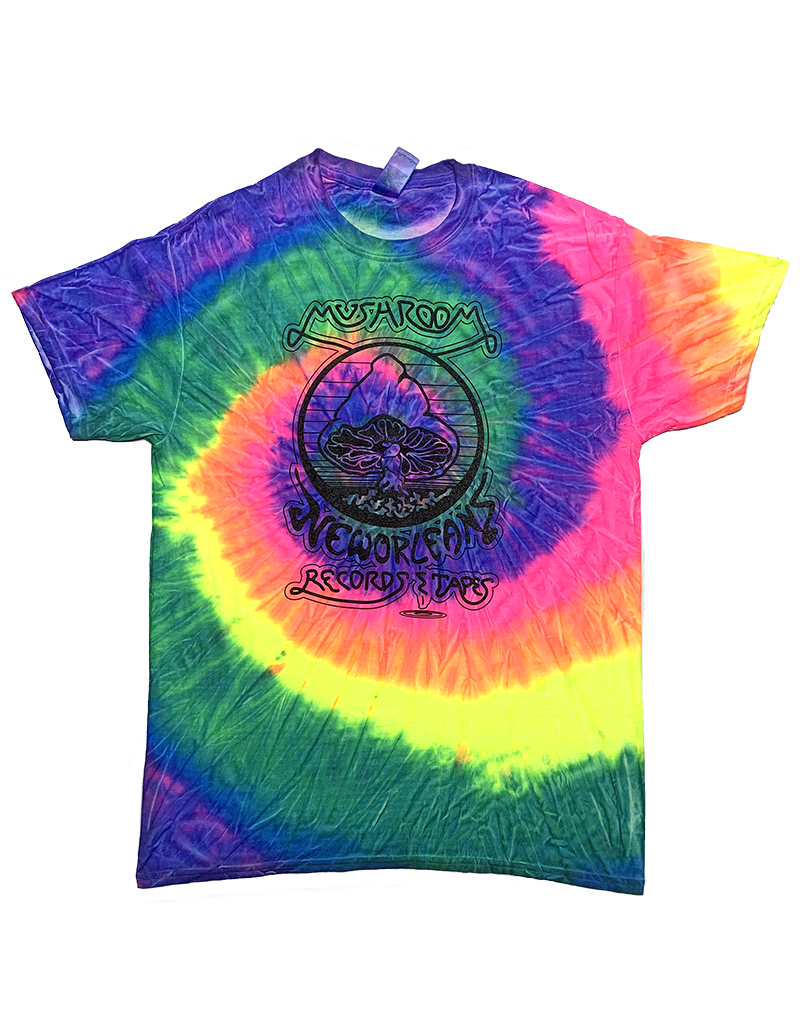 Mushroom Vintage Tie Dye T-Shirt Neon Rainbow - Mushroom New Orleans