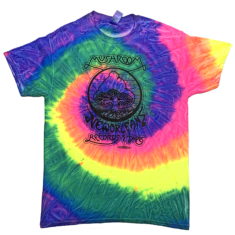 Mushroom Vintage Tie Dye T-Shirt Neon Rainbow - Mushroom New Orleans