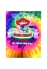 Mushroom Classic Logo Tie Dye T-Shirt Neon Rainbow