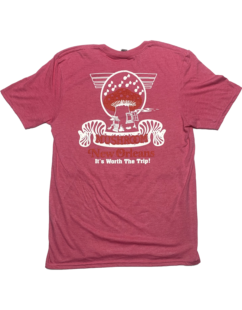 Mushroom Classic Logo Soft Style  T-Shirt Heather Heliconia