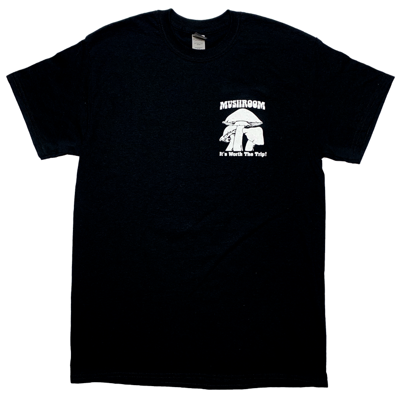 Mushroom Classic Logo Soft Style T-Shirt Black - Mushroom New Orleans