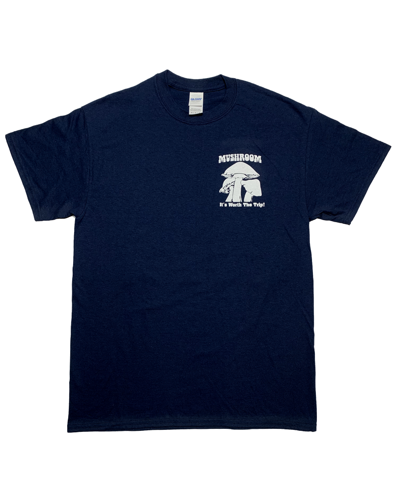 Mushroom Classic Logo Ultra Cotton T-Shirt Navy Blue - Mushroom New Orleans