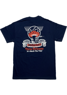 Mushroom Classic Logo Ultra Cotton T-Shirt Navy Blue