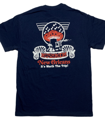 Mushroom Mushroom Classic Logo Ultra Cotton T-Shirt Navy Blue