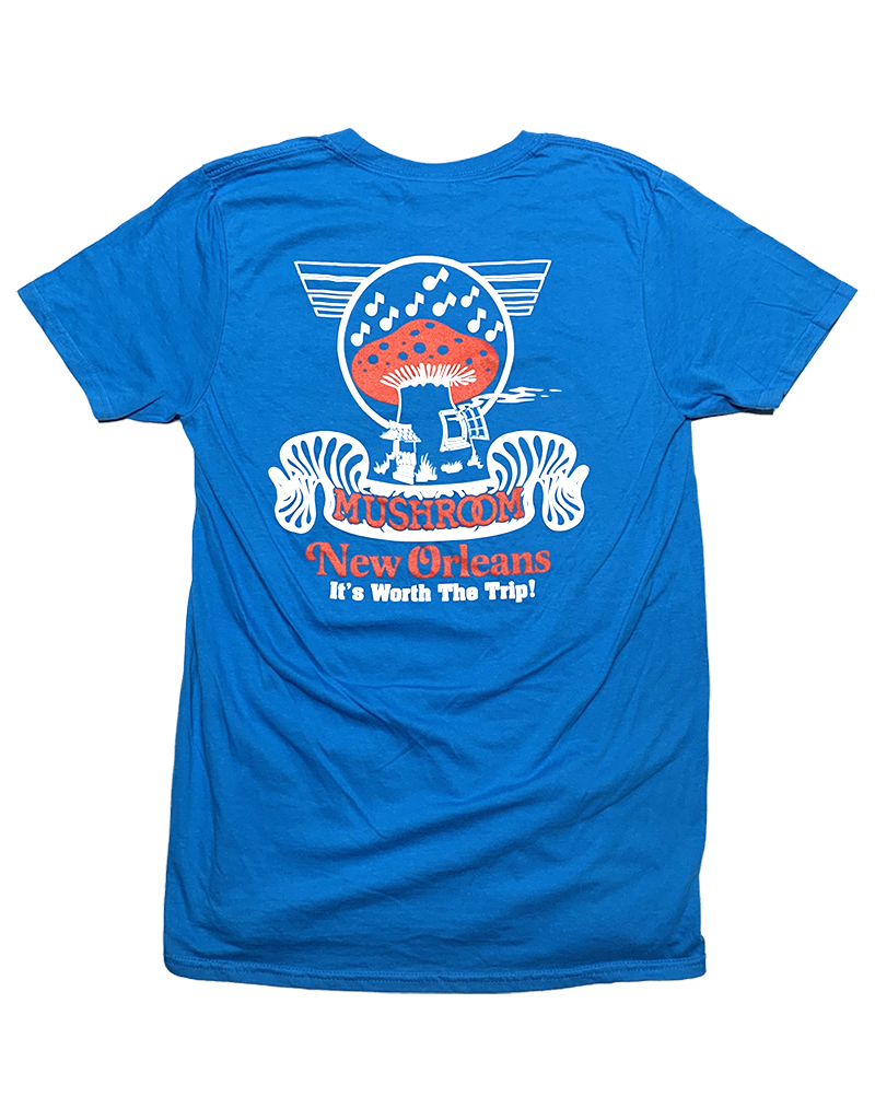 Mushroom Classic Logo Soft Style T-Shirt Sapphire Blue